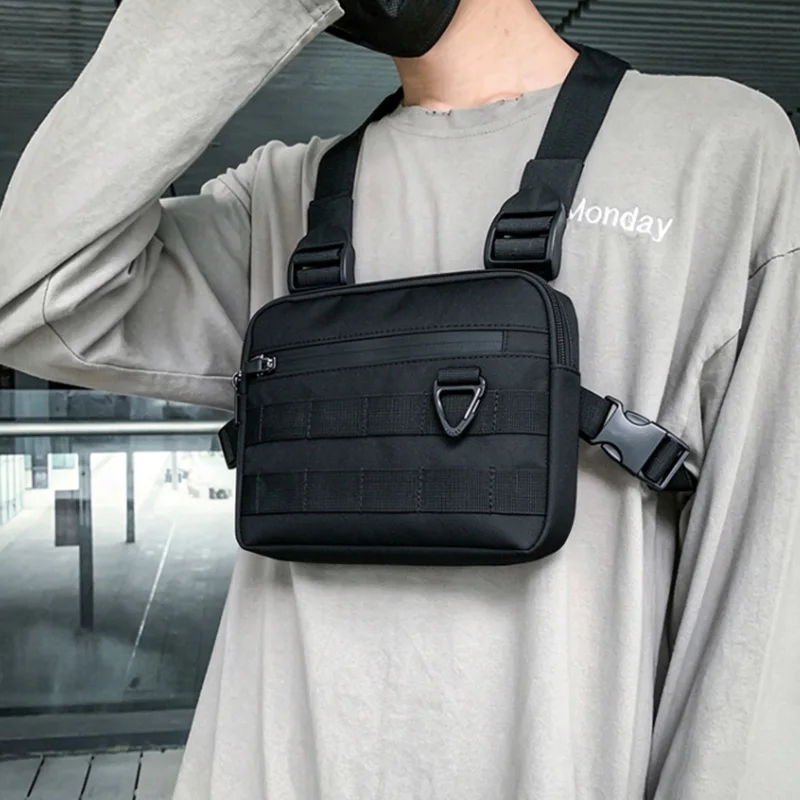 Lightweight Running Vest Backpack Outdoor Cycling Bag Men Hiking Marathon Chest Rig Bags Storage Pocket Unisex Sports Chest Pack