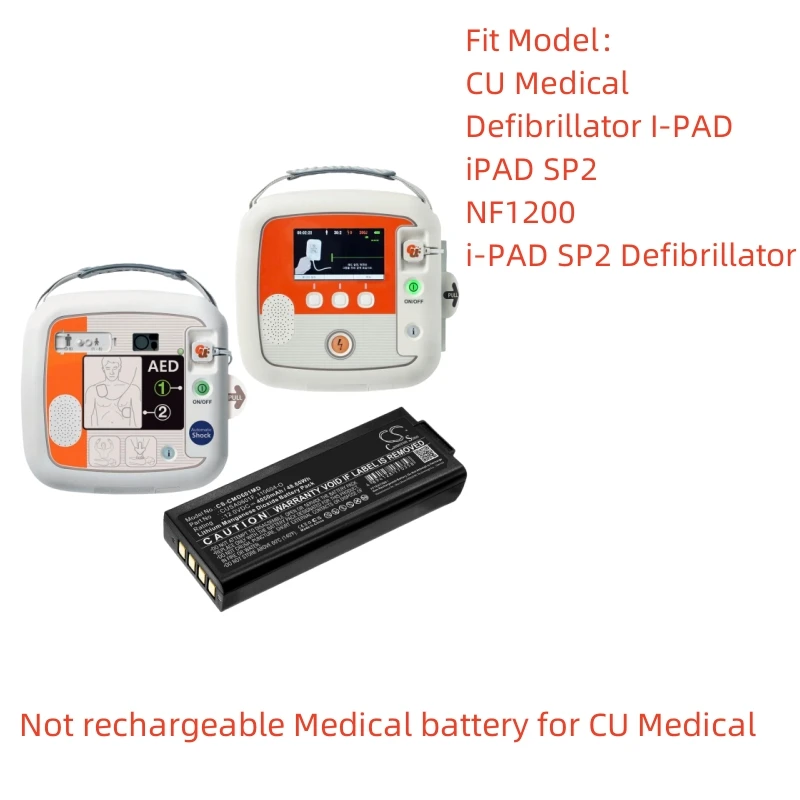 Li-MnO2 Not rechargeable Medical battery for CU Medical,12.0V,4050mAh,Defibrillator I-PAD,NF1200,i-PAD SP2 Defibrillator