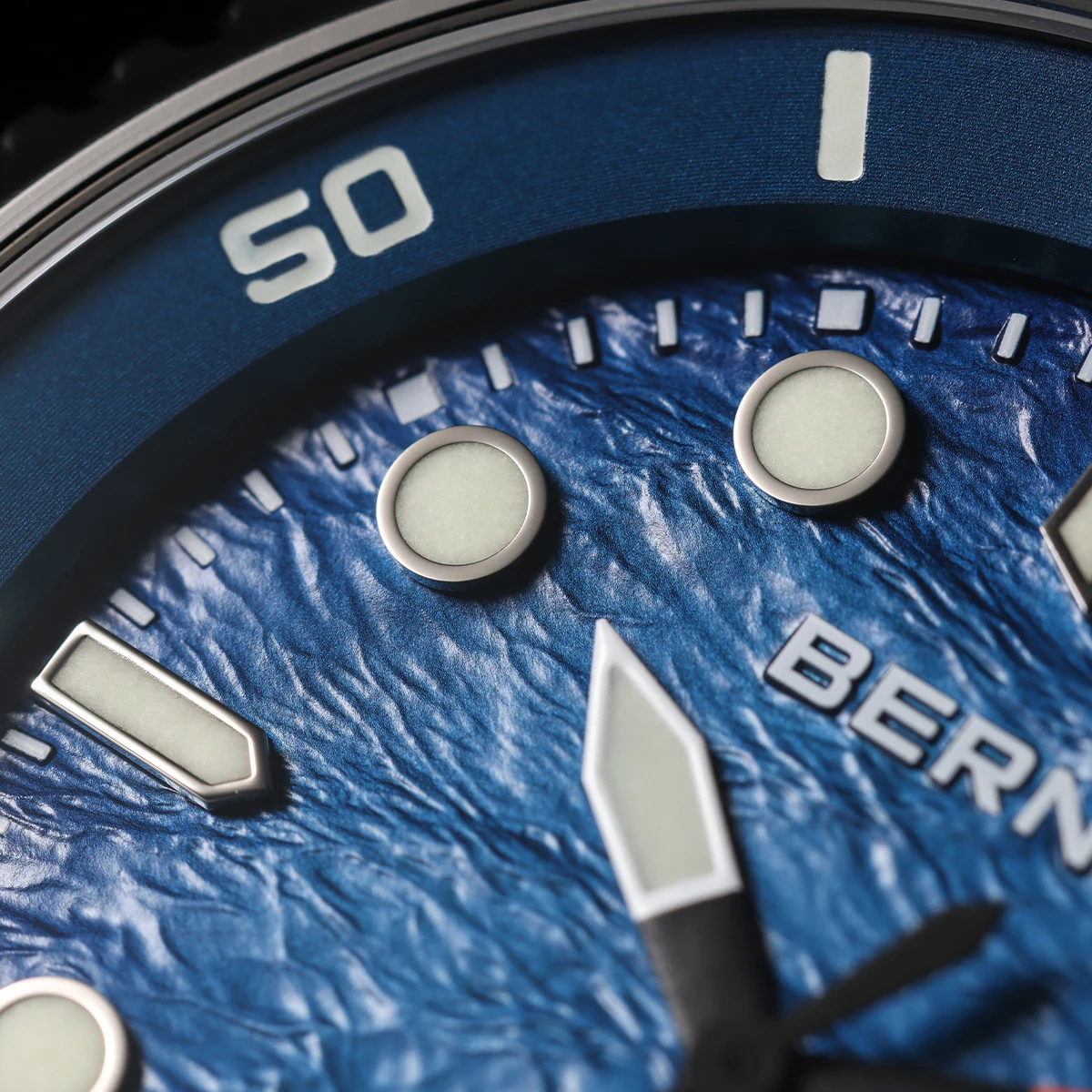BERNY Automatische Taucheruhr für Herren, Top-Luxus, Saphirglas, 316L-Stahl, New Wave-Zifferblatt, 200 m wasserdicht, mechanische Taucher-Herrenuhren – Detail 9