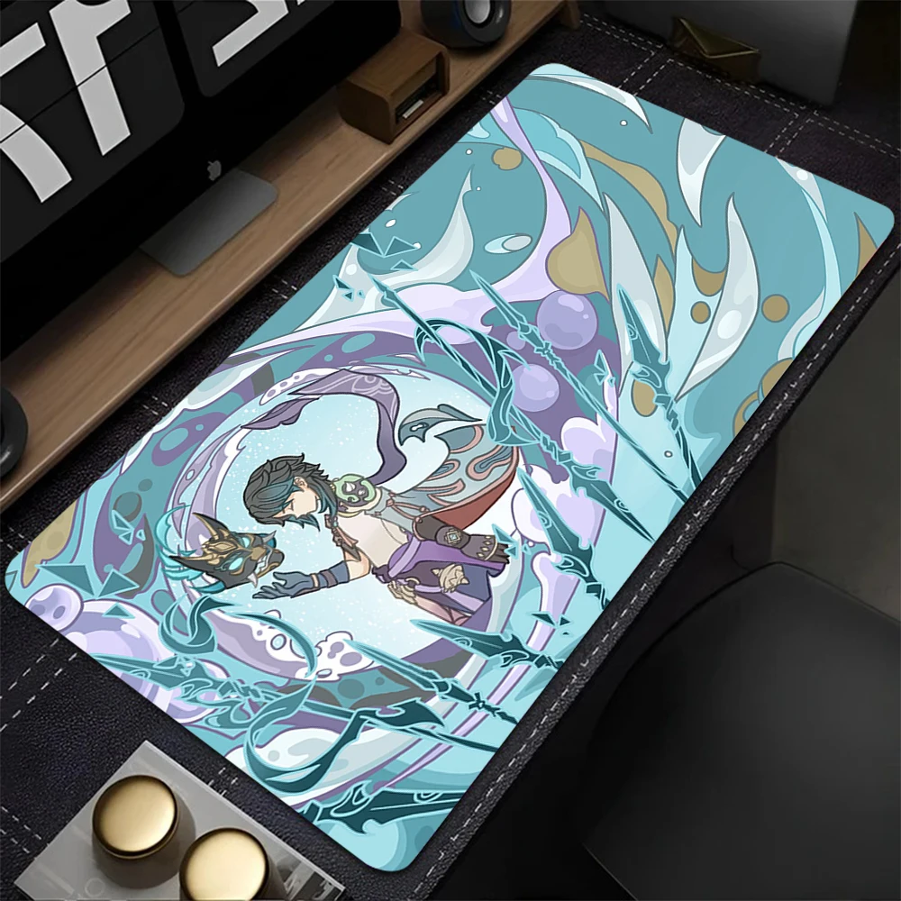 

Anime Genshin Impact Mousepad Gamer Professional Xiao Gaming Mousepad Computer Accessories Non-Slip Table Mat Rubber Mouse Mat