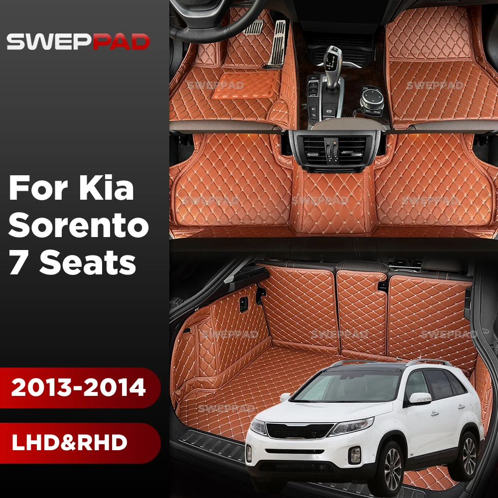 

Car Floor Mats For Kia Sorento (7 Seats) 2013 2014 Trunk mat Cargo Liner Protection Carpet Custom Floor Liners Accessories