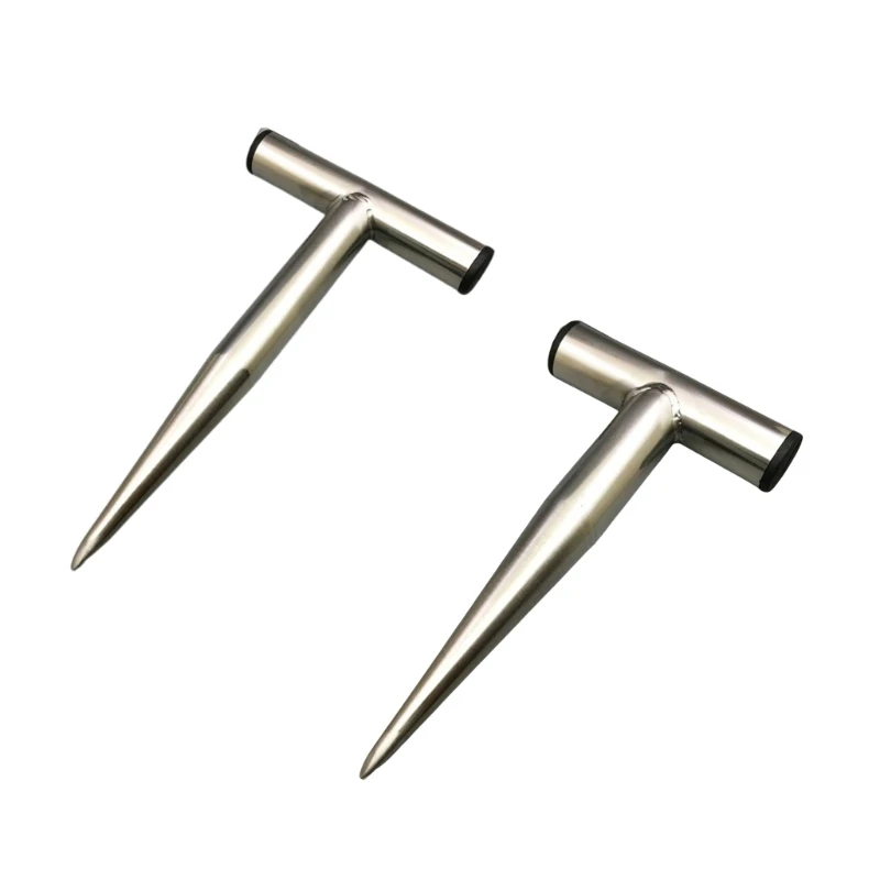 Sturdy T Shaped Metal Soil Boring Tool Pack Of 1 For Quick Planting Preparation In Various Outdoor Setting