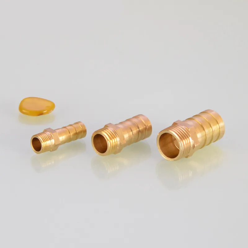 Encaixe de tubos de latão para mangueira Barb cauda, BSP macho conector, cobre junta, acoplador adaptador, 6mm, 8mm, 10mm, 12mm, 14mm, 16mm, 1/8