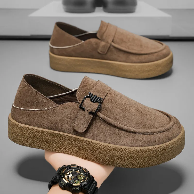 

Autumn and Winter Brand Casual Shoes For Men High-quality Suede Loafers Man Comfortable Skateboard Shoes Men Driving Footwear