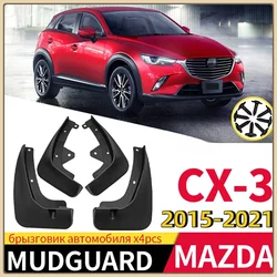 Car Mud Flaps For Mazda CX-3 2015-2019 Plastic Mudguards Wheels Splash Shield Guards Fender Mudflaps Exterior Accessories