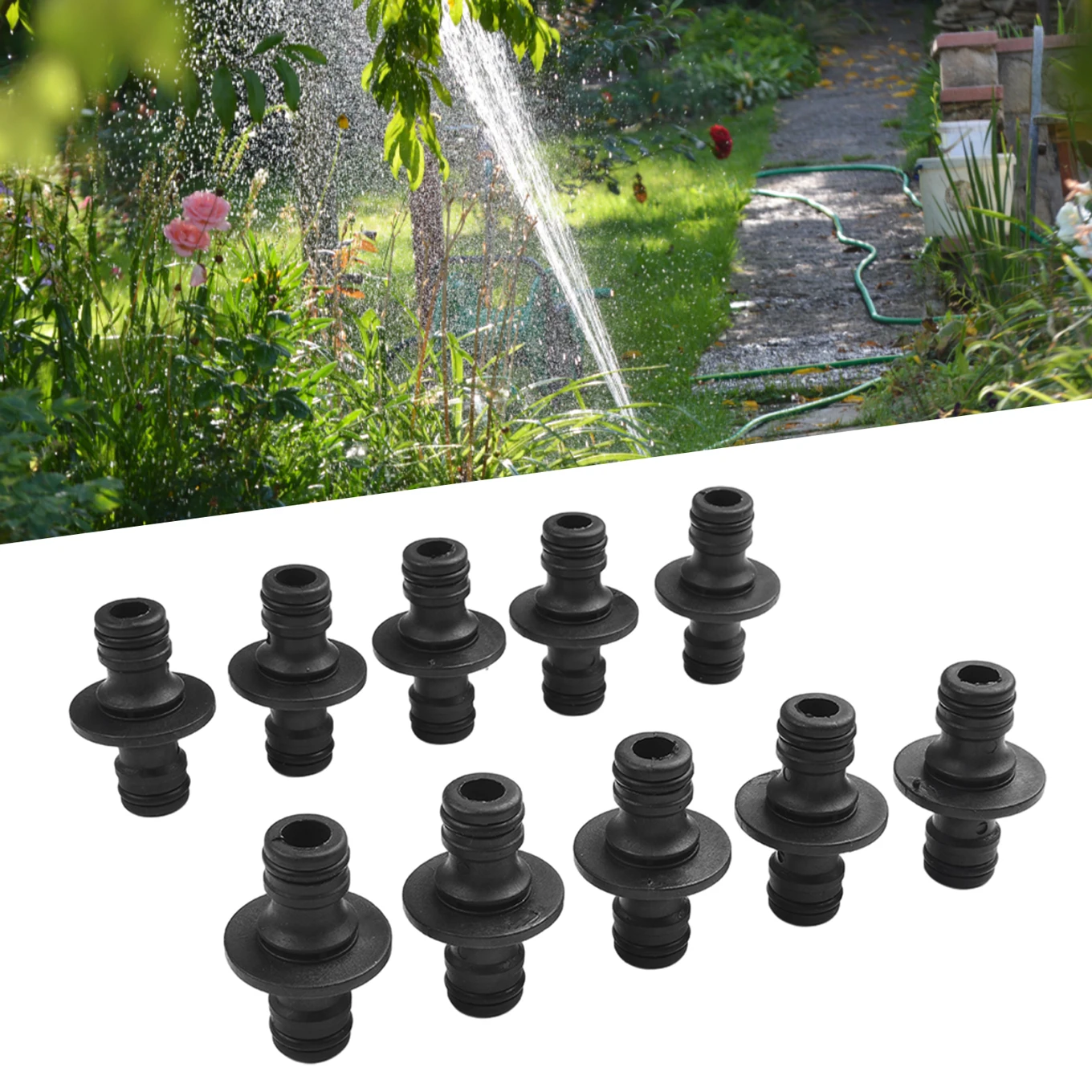 Garden Quick Coupling Hose Tool Accessory Connector Faucet Joints Rustproof Two-way Watering 1/2 inch Practical