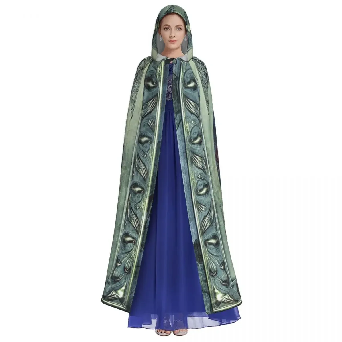 Catholicism Saints  Mary Long Hooded  Witch Medieval Costume Cosplay Cape HalloweenCoat Adult Unisex