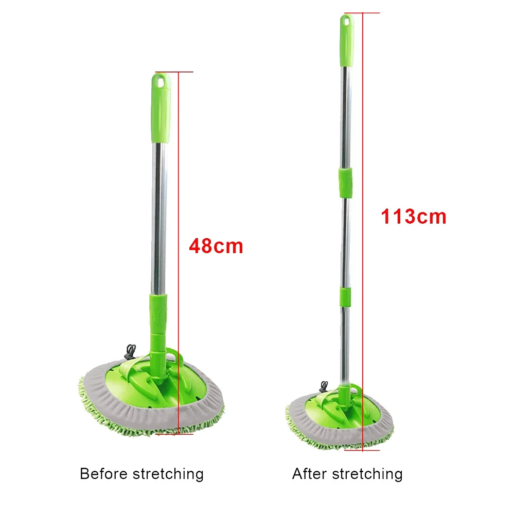 Car Wash Brush Cleaning Mop Detachable Broom Adjustable Long Handle Rotatable Brush Car Cleaning