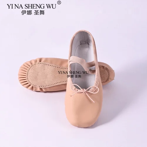 Zapatillas de ballet para mujer Danseuse de cuero PU bailarinas profesionales niñas niños suela suave niños zapatos de baile para niños pequeños