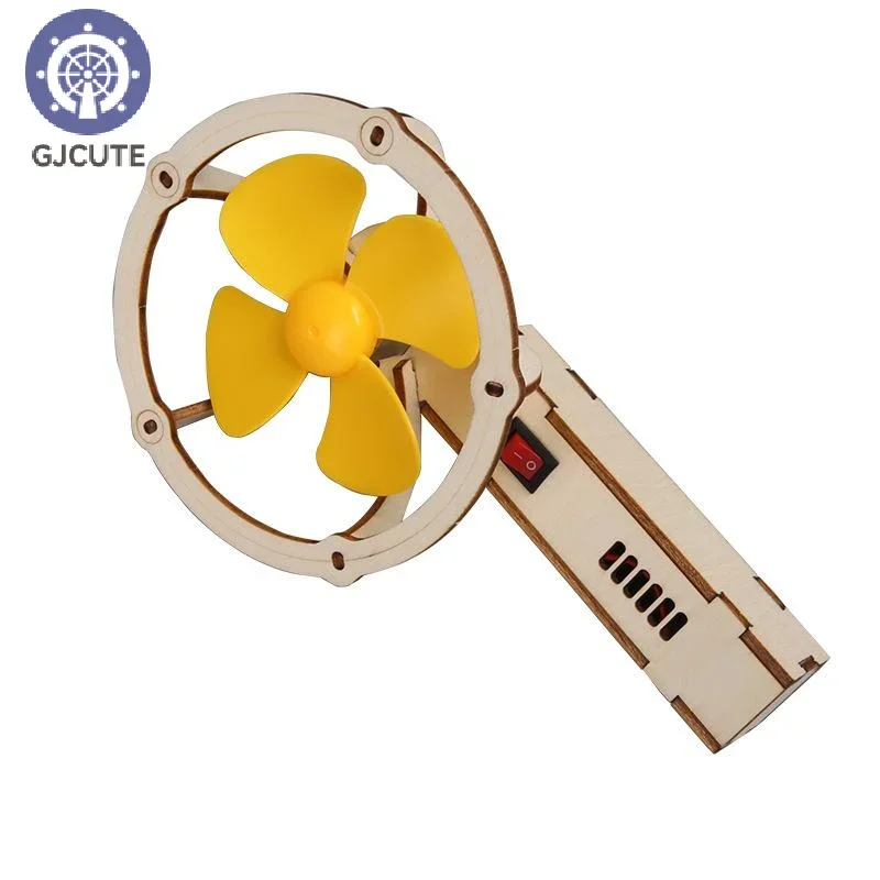 

Handheld Fan 3D Wooden Puzzle DIY Physical Model Science Experiment Educational Toy Assembly Model DIY Decoration Gift