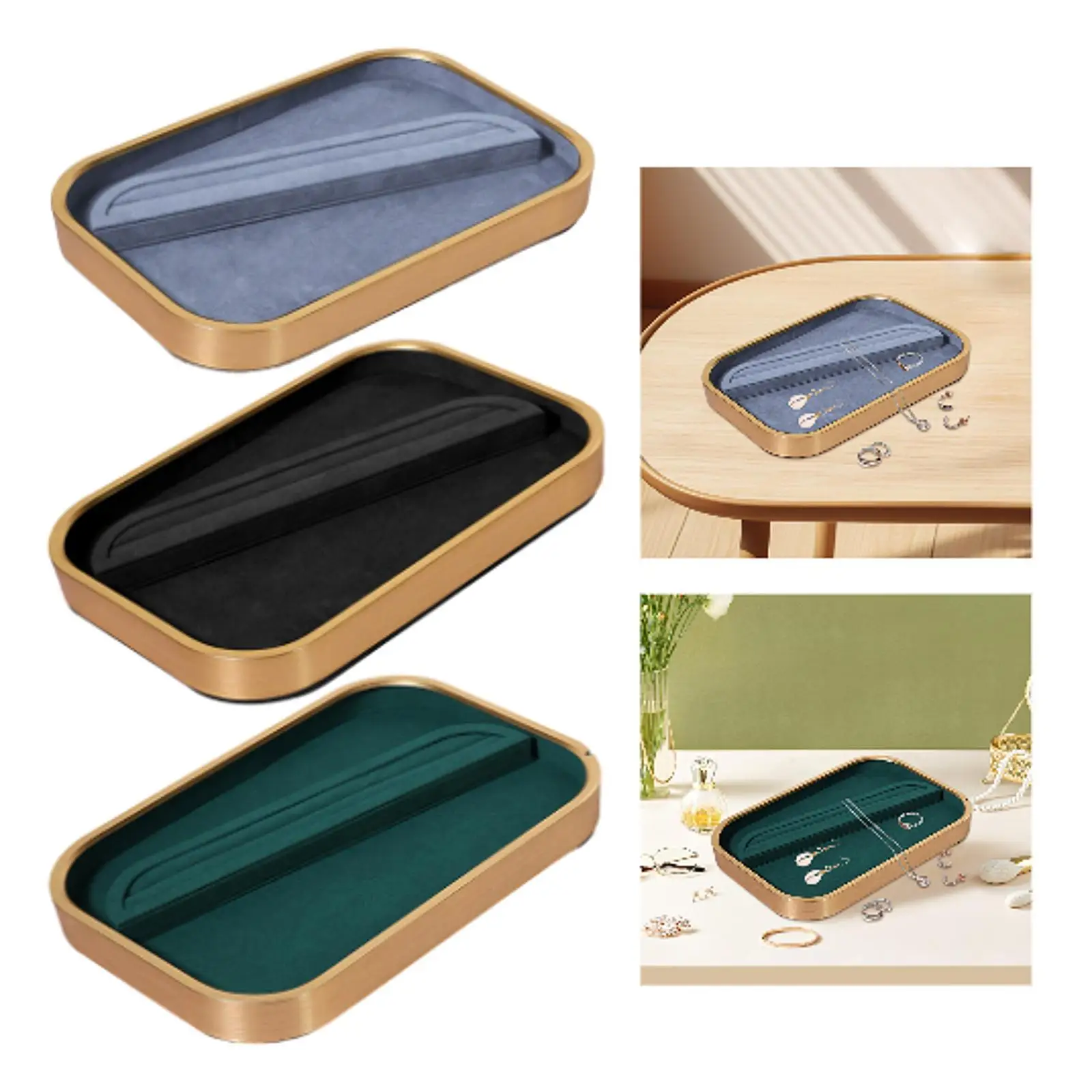 Jewelry Tray Tabletop Multipurpose Jewelry Props Rings Display Jewelry Storage Tray for Showcase Store Counter Shop Earring