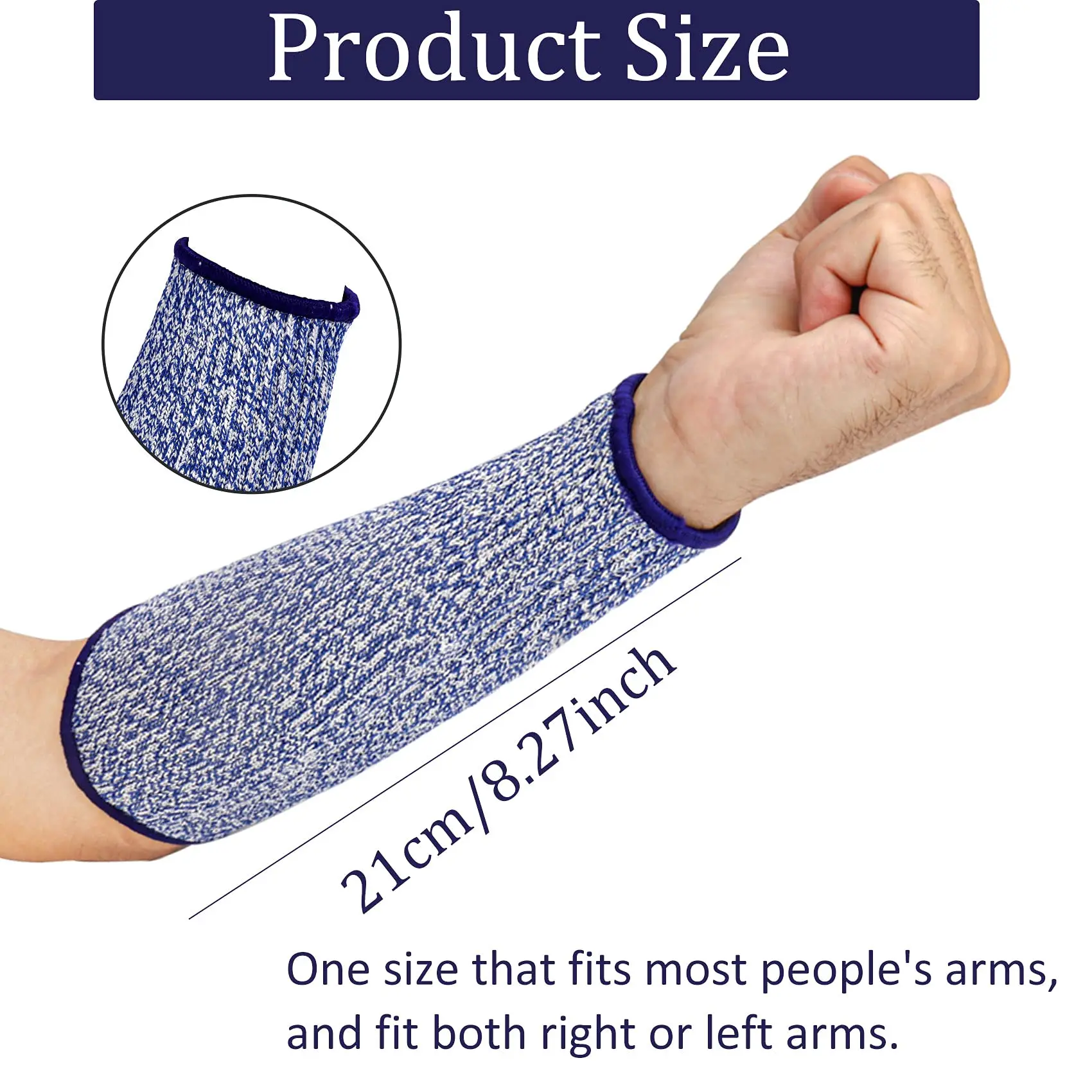 5 Pairs Cut Resistant Arm Sleeve Forearm Protection Sleeves Level 5 Protection Bite-Proof Arm Protectors Safety Arm Guard for Me