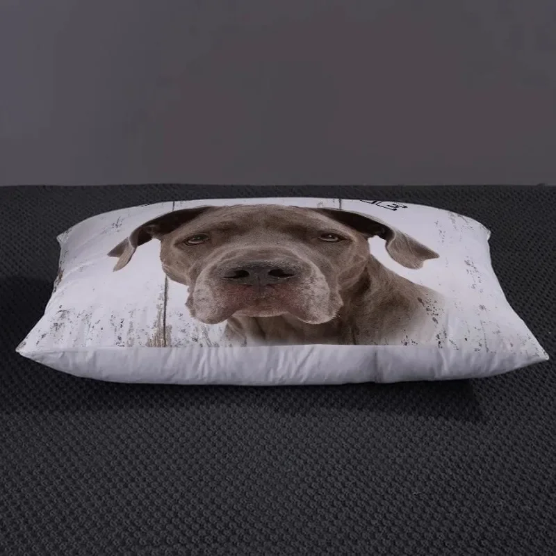 1PC 45*45cm Cute Dog Yorkie Pillow Case Pug Pillows Sofa Car Bed Sofa Pillow Case Bedroom Decoration Cushion Cover