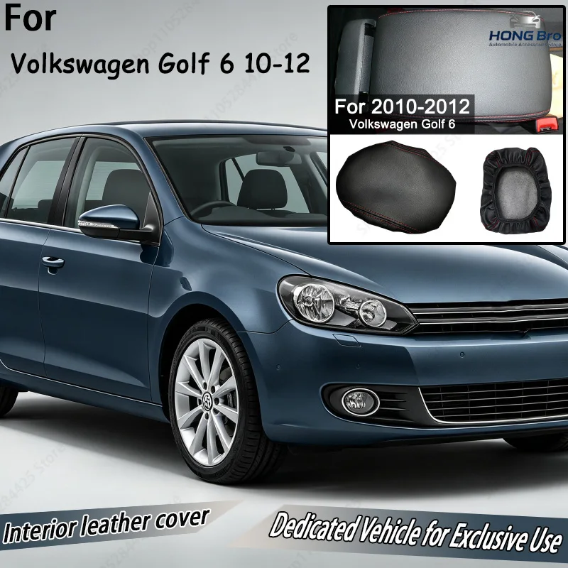 Suitable for Volkswagen Golf 6 10-12 Car Armrest Leather Cover Cross-border Source Armrest Cover Cover Center Armrest Box Cover