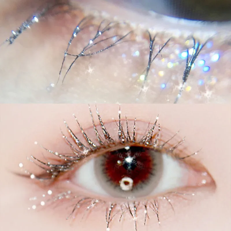 3D Twinkle Glitter มาสคาร่ายาว Lash Eyelash Extension Eye Lashes แปรงแต่งหน้าความงามสวมใส่มาสคาร่าสีสันสดใส