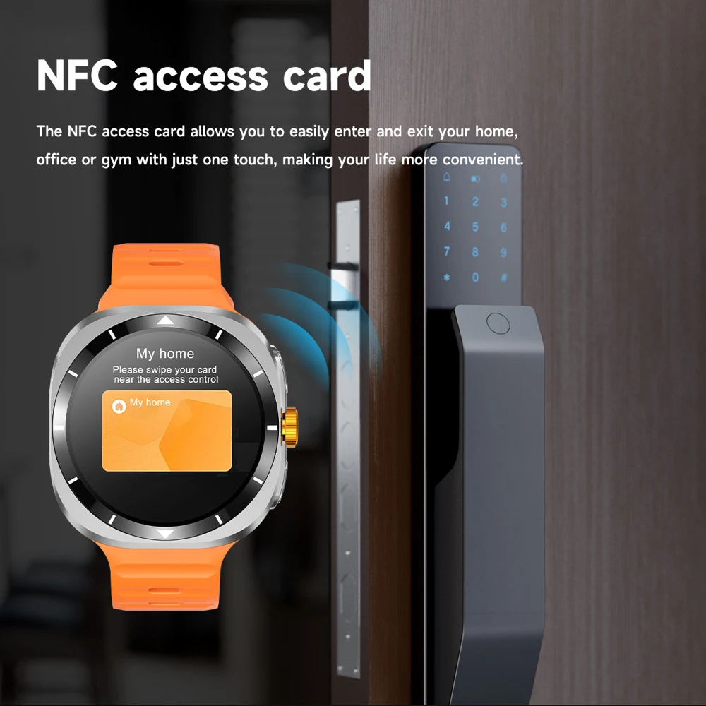 Montre intelligente d'appel Bluetooth pour homme, boussole, sport, étanche 24h, fréquence cardiaque, moniteur de santé, GPS, NDavid, extérieur, 1.53 mAh, en effet, 300