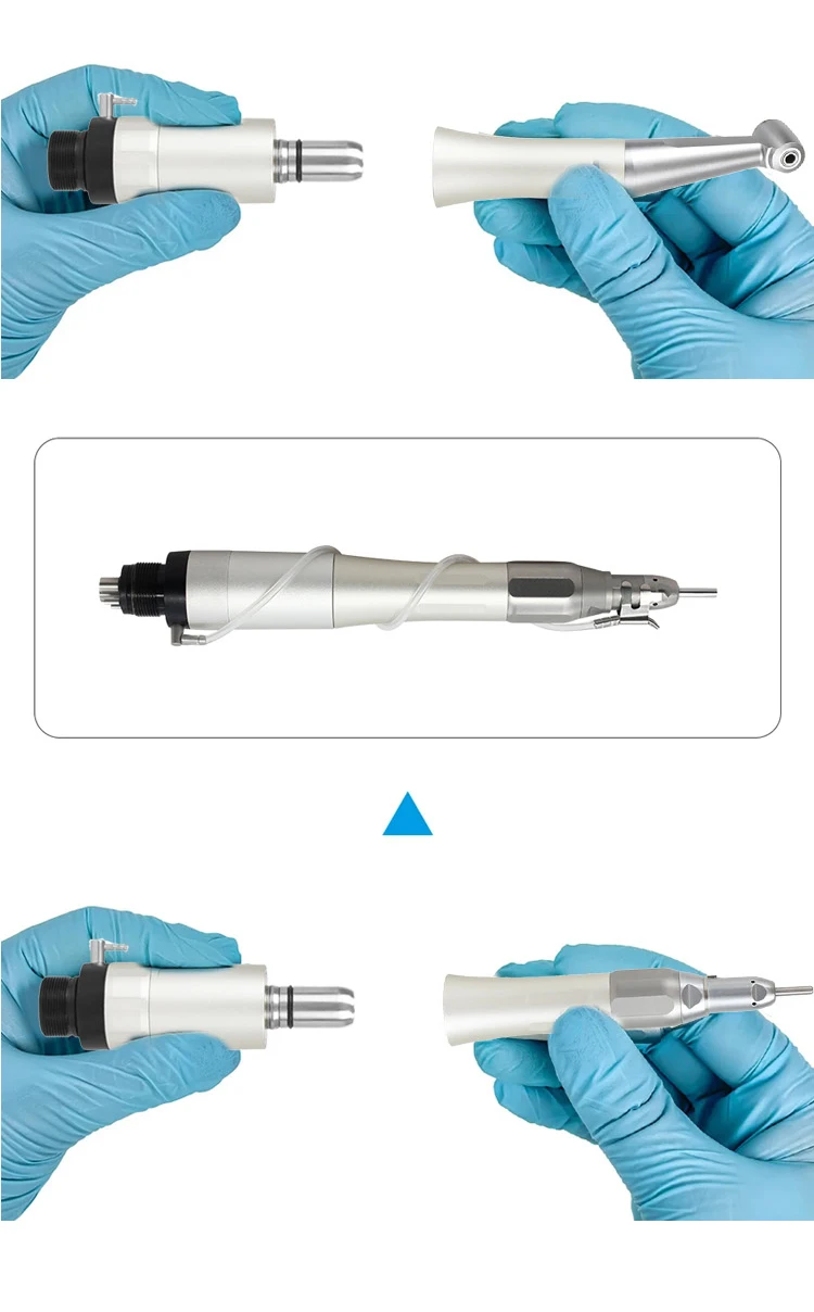 HEXION 5-teiliges Dental-Handstück-Set für hohe/niedrige Drehzahlen – LED-Schattenloses E-Generator & 3-Wassersprühfunktion – 2/4-Loch Gerade/Winkeleinsatz Luftmotor – Detail 11
