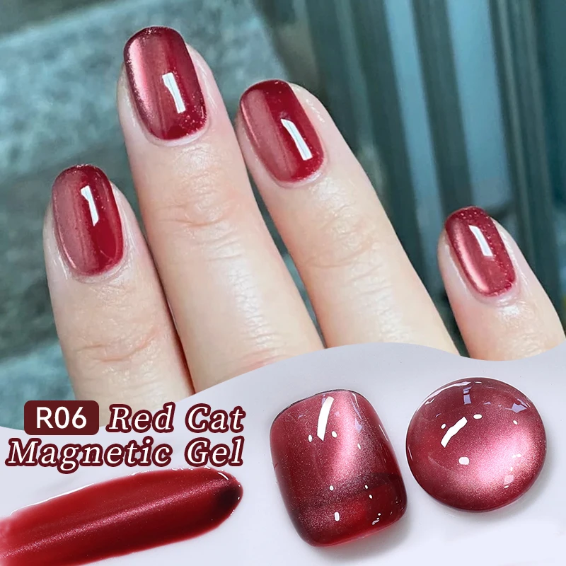 UR SUGAR 15ml  Withered Rose Cat Magnetic Gel Nail Polish White Dopamine Nail Sparkling Glitter Soak Off UV LED for Manicure Art