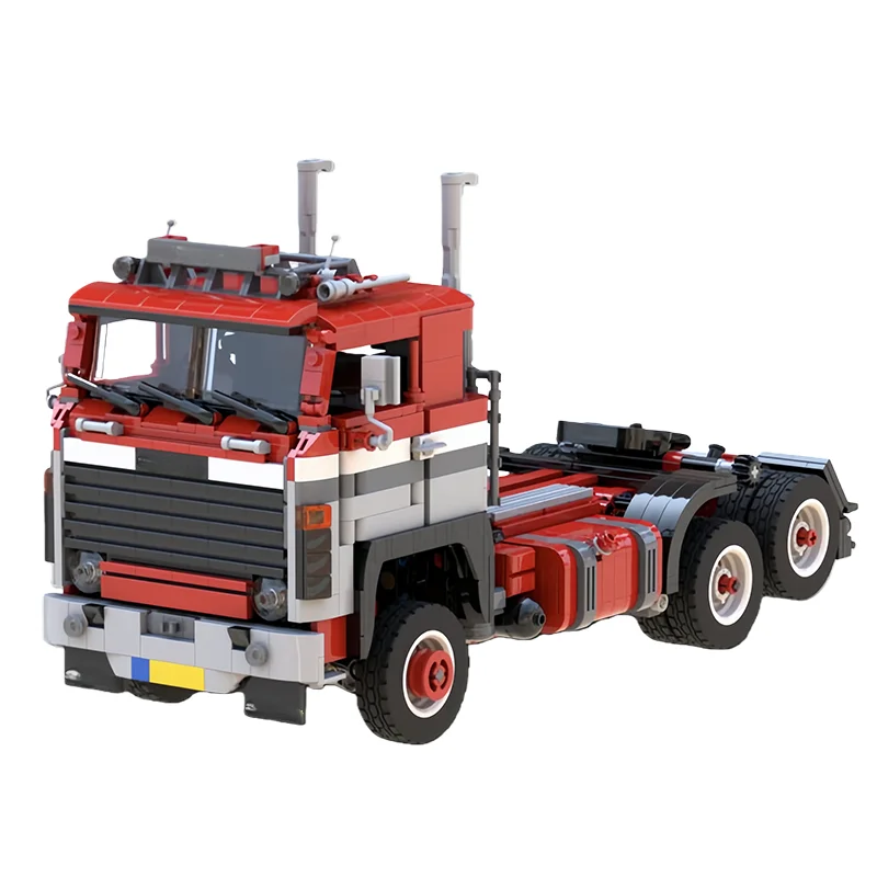 1664 PCS transport Classic cab-over truck MOC Customize Modular Building Block Creative Design Simple DIY Boys Festival Toy Gift