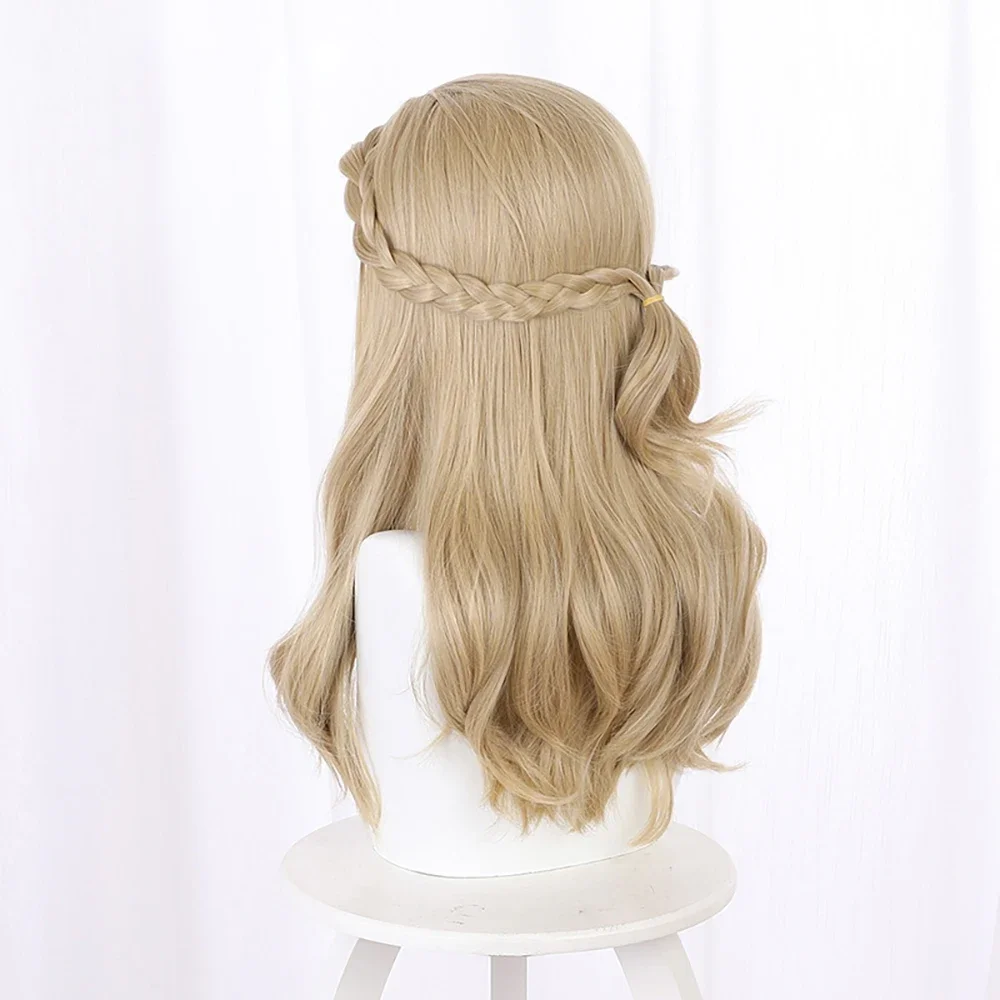 Anime Game Identity V Cosplay Feathered Cloak Psychologist Ada Wig Halloween Play Party Stage High Quality Long Curly Khaki Hair