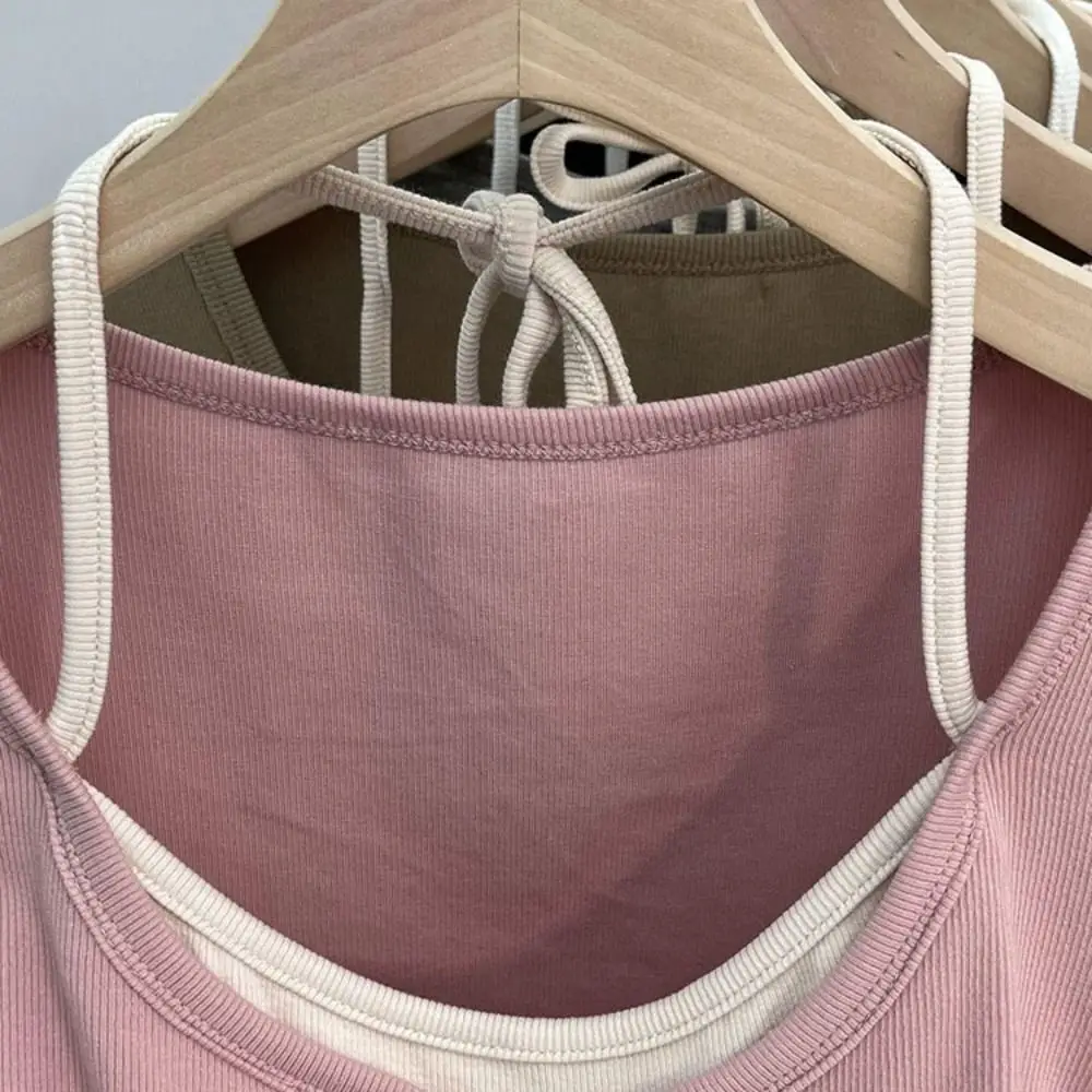 الحلو الكورية وهمية قطعتين أعلى الشارع الشهير الجمالية الرباط المحاصيل الأعلى قصيرة الأكمام السباغيتي حزام سترات خفيفة الوزن الفتيات