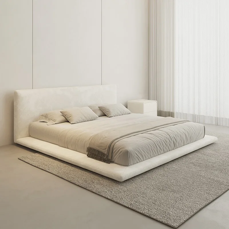 

High Quality Modern Bed European Cream Fashionable Tatami Bed Aesthetics Minimalist Wedding Cama De Casal Bedroom Furniture