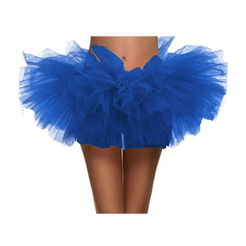 1 falda tutú de tul de 5 capas, adecuada tanto para hombres como para mujeres, ideal para actuaciones de baile, fiestas, competiciones y cumpleaños.