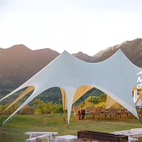 3 Peaks 2 Peaks Star Trade Show Tents For School Company & Camping Act Versatile Beach Tent For Events & Outdoor Adventures