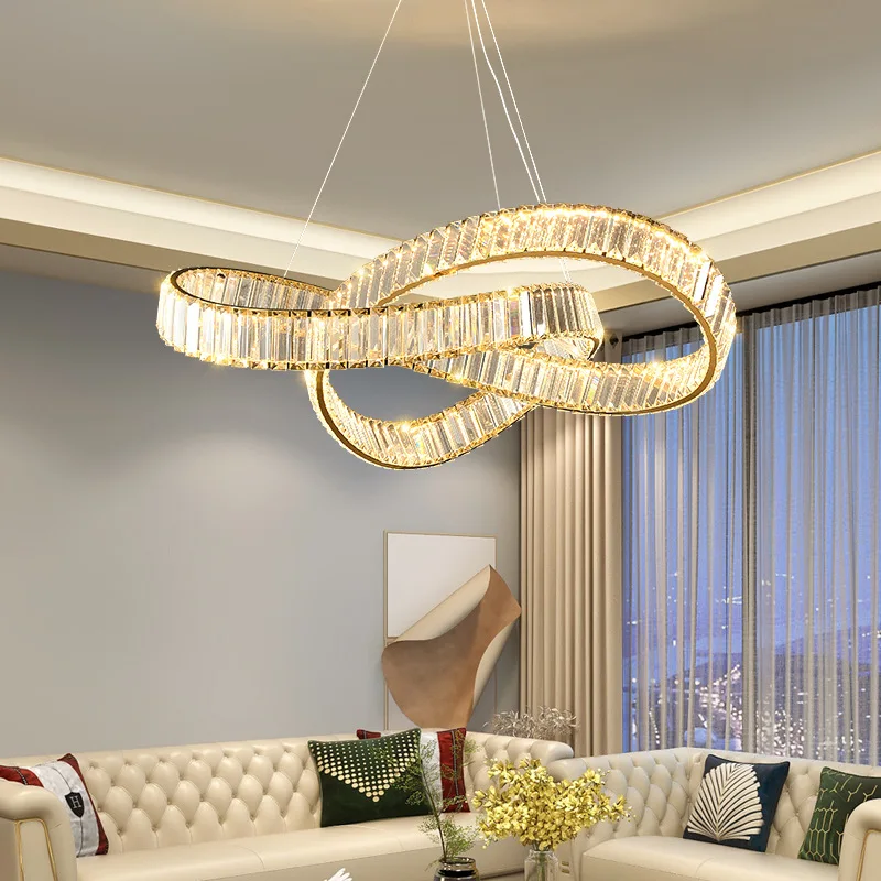 

Modern Crystal Led Pendant Chandelier Lights Luxury Led Lusters Hanging Lamp for Bedroom Home Lighting Fixtures Home Decor