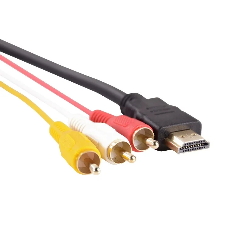  HDMI-compatible to 3RCA Cable Video Audio HDMI HDTV Cable 3 AV RCA Cord Converter Adapter For HDMI TV Set-Box DVD Laptop view 4
