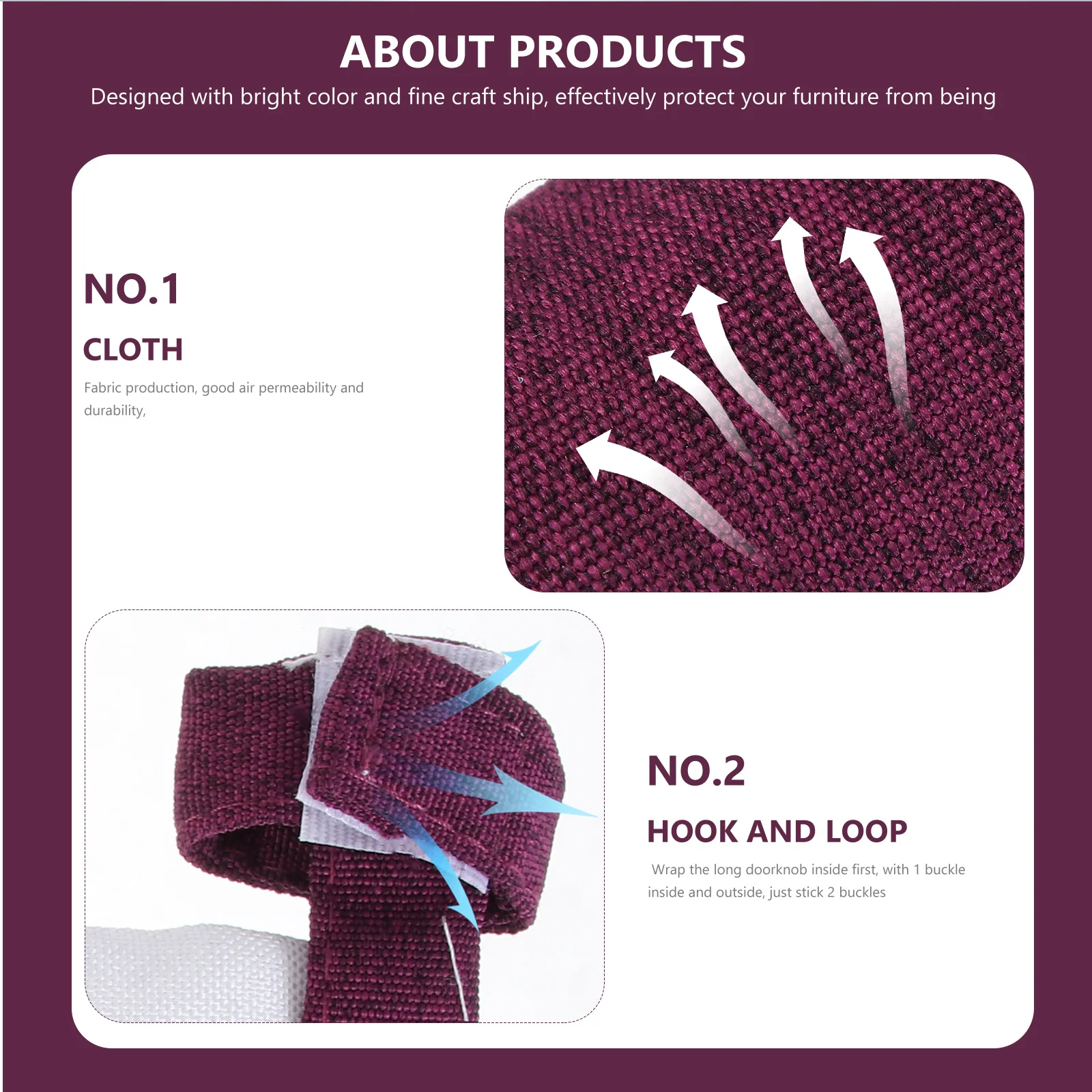 

2Pcs Door Handle Protection Covers Refrigerator Handle Gloves Durable Cotton Cloth Decoration Case for Kitchen Cabinet Oven