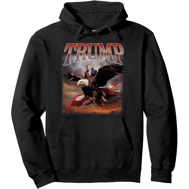 Donald Trump Eagle USA President 2024 Take America Back MAGA Pullover Hoodie Luźna odzież męska i damska