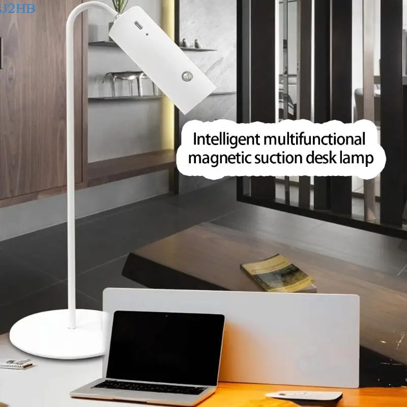 J2HB LED Desk Lamp Base Touch Control Adjustable Brightness Portable Plastic Texture for Reading Study and Work