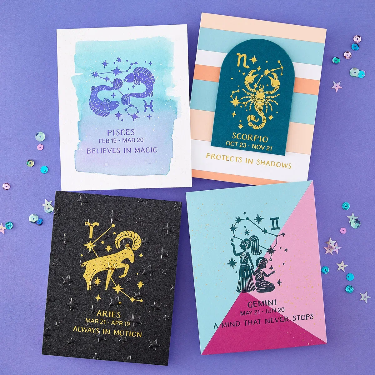 February 2026 New Happy Birthday Sentiment Constellation Metal Cutting Dies Hot Foil Clear Stamps Stencil For DIY Scrapbook
