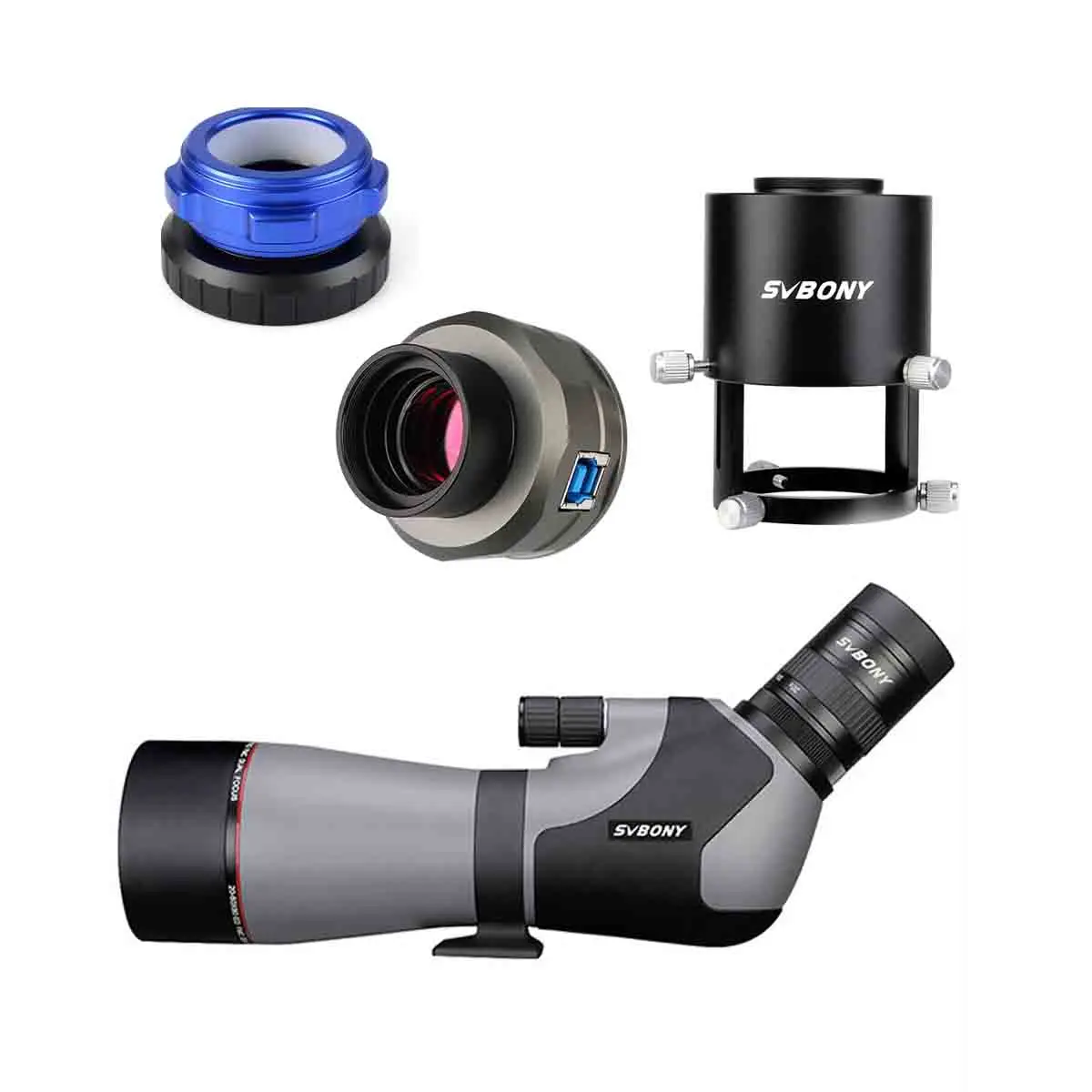 Svbony SV46P ED 20-60x80 Spotting Scope Photography Kit Telescope Dual Focus  IPX7 Waterproof fogproof Professional Birding