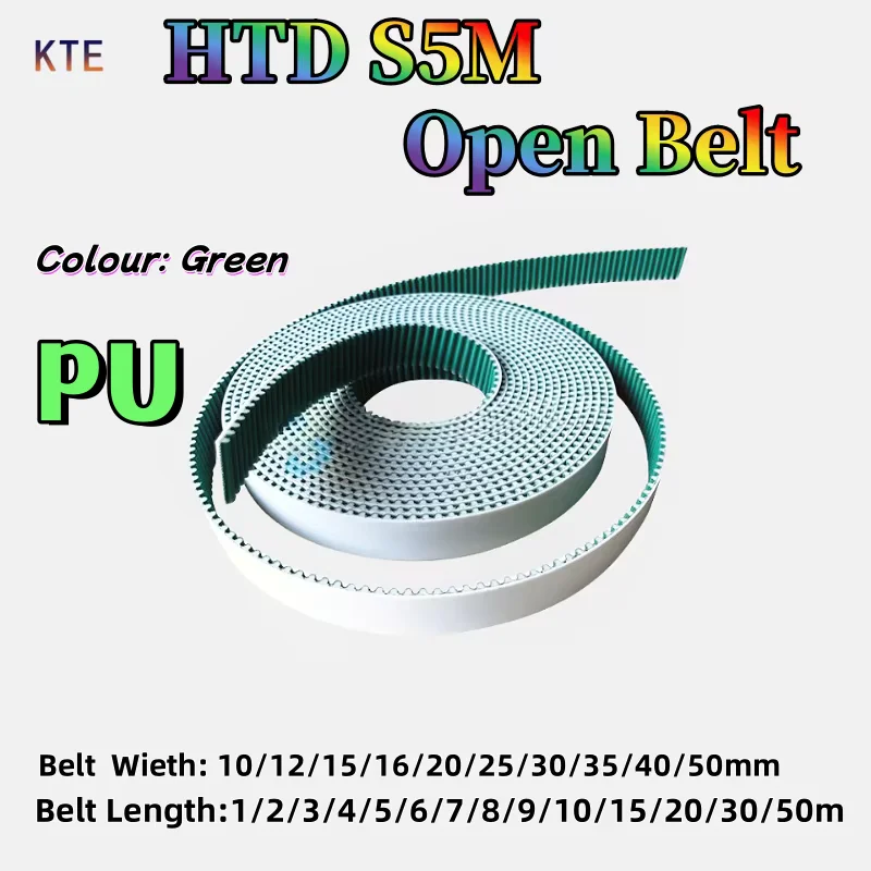 

HTD S5M open belt PU belt HTD S5M synchronous belt width 10/12/15/16/20/25/30/35/40/50mm open belt PU belt steel core