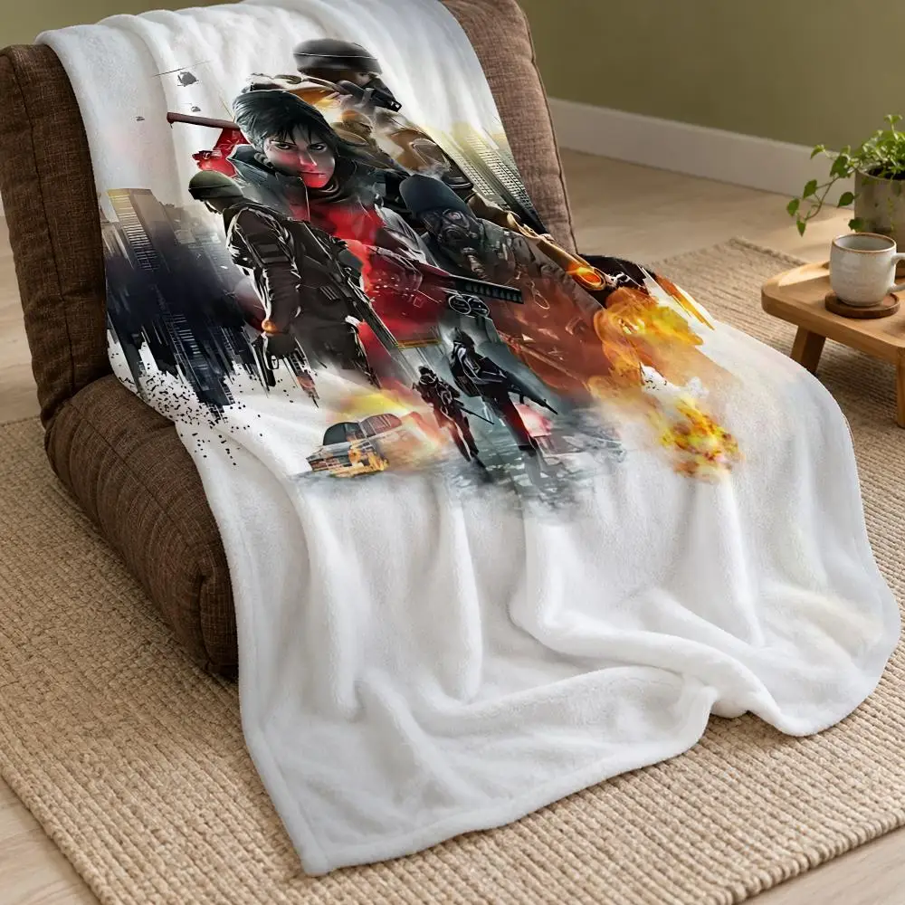 Game Tom Clancy's The Division 2 Throw Double Sided Flannel Throw Blanket Soft Warm Washable Home Decor