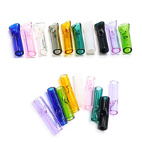 6Pcs/lot Reusable Grass Mouthpiece Glass Tube Rolling Filter Cigar Holder Portable Diameter Round Tip 8mm 12mm Flat Tips