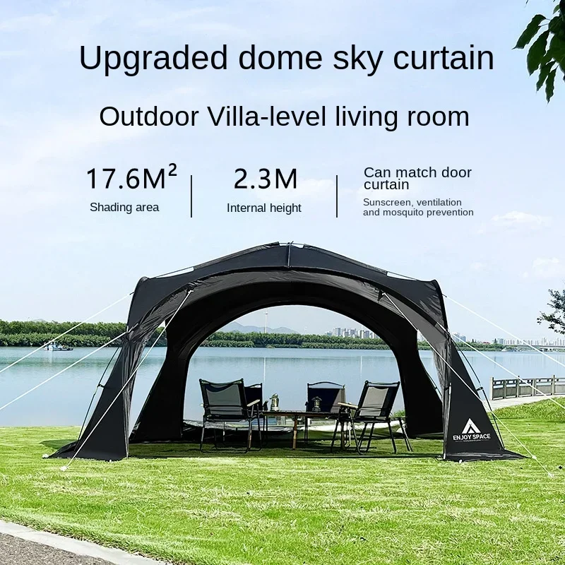 YOUSKY Outdoor Tent Black Coated Zipper Dome Canopy Camping Sunshade and Sun Protection Tent  pavillons outdoor