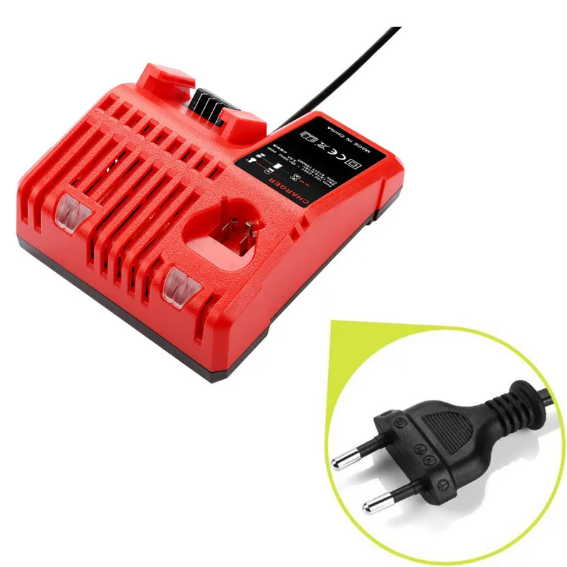 Hight quality 3A Li-ion Battery Charger for Milwaukee for M12 M18 48-11-1815 48-11-1828 48-11-2401 48-11-2402 EU Plug 110-240V