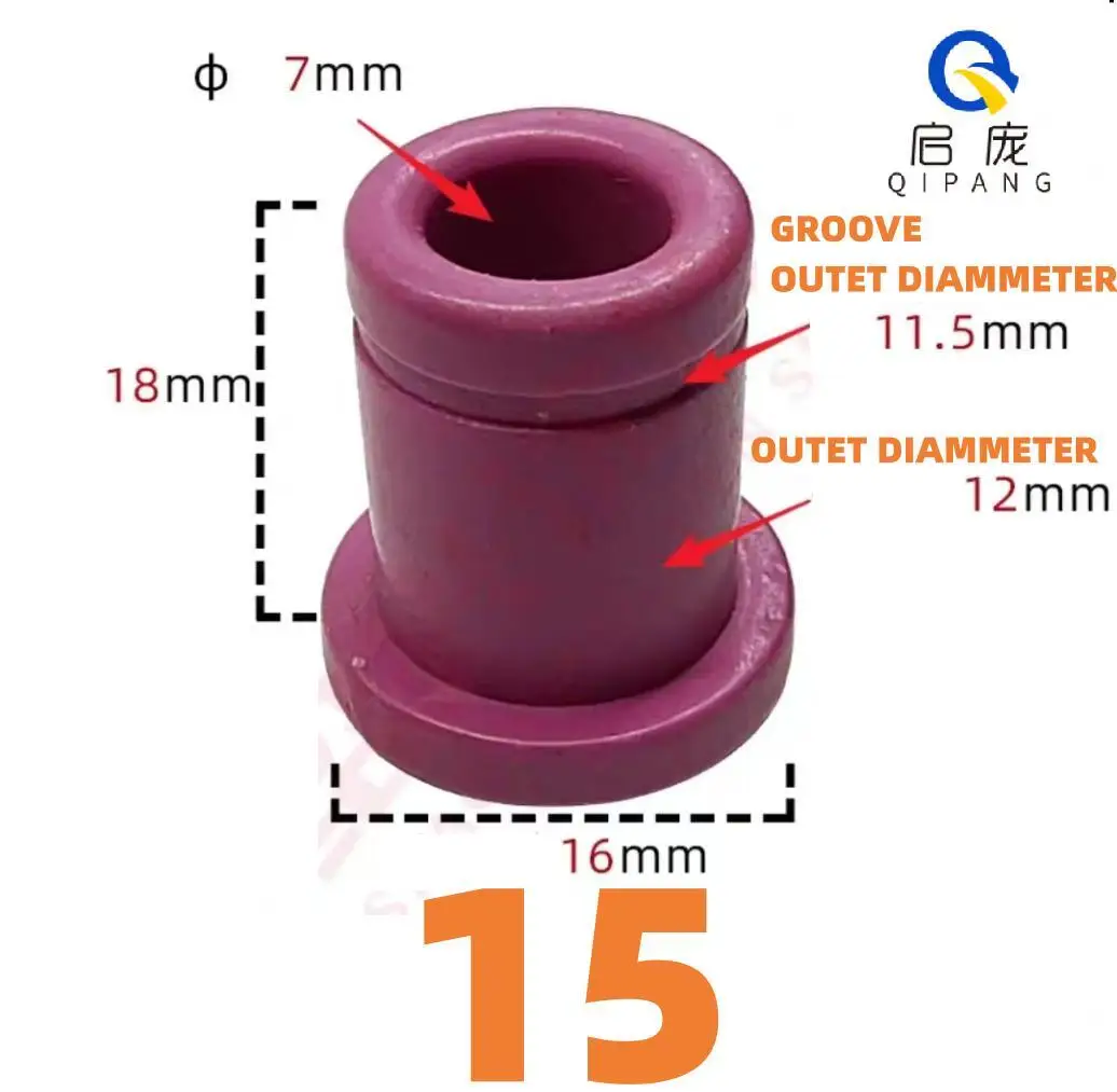 Qipang 30pcs allumina 95/99 ceramica filettatura di apertura a forma di U filettatura accessori per macchine tessili resistenti all'usura occhio di porcellana