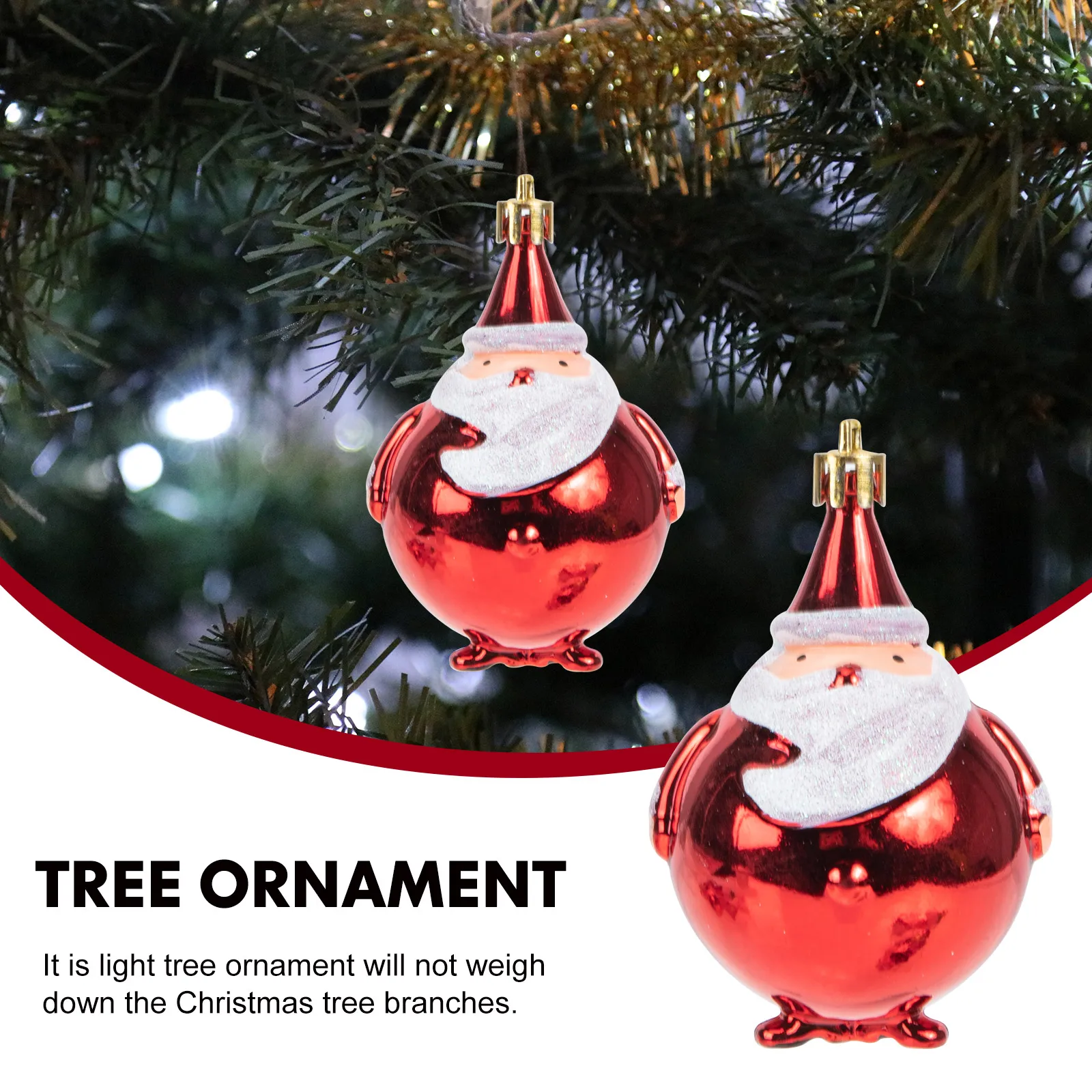 

6 Pcs Plastic Hanging Decorations Pendant Xmas Outdoor Decorative Pendants Ornaments for Christmas Tree Trees Pendants、