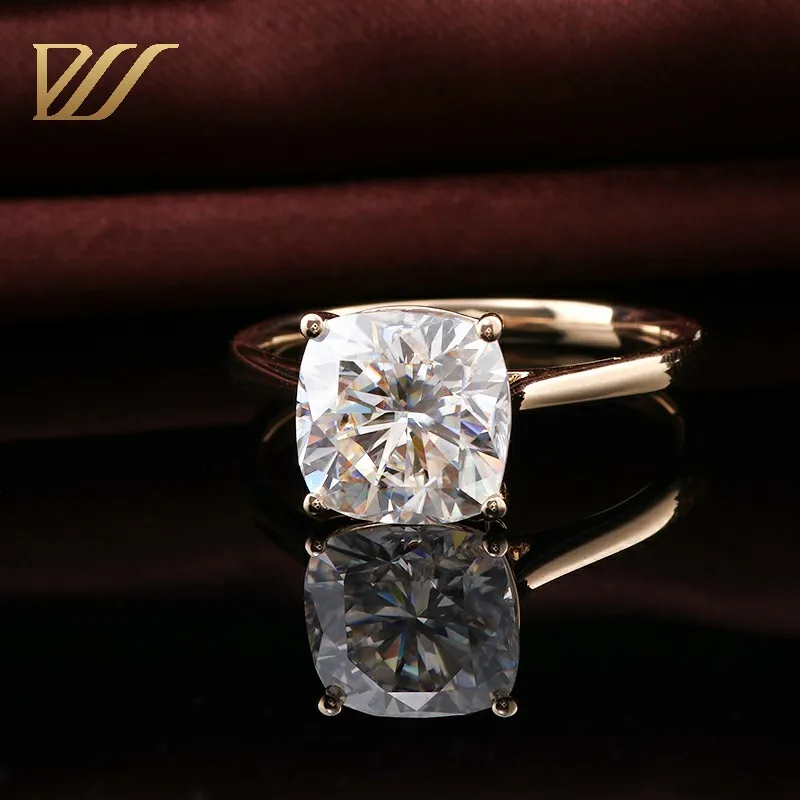 Provence 10K/14K/18K Gold Moissanite Wedding Rings for Women D Color VVS1 Customized Women's Engagement Rings GRA Certificate