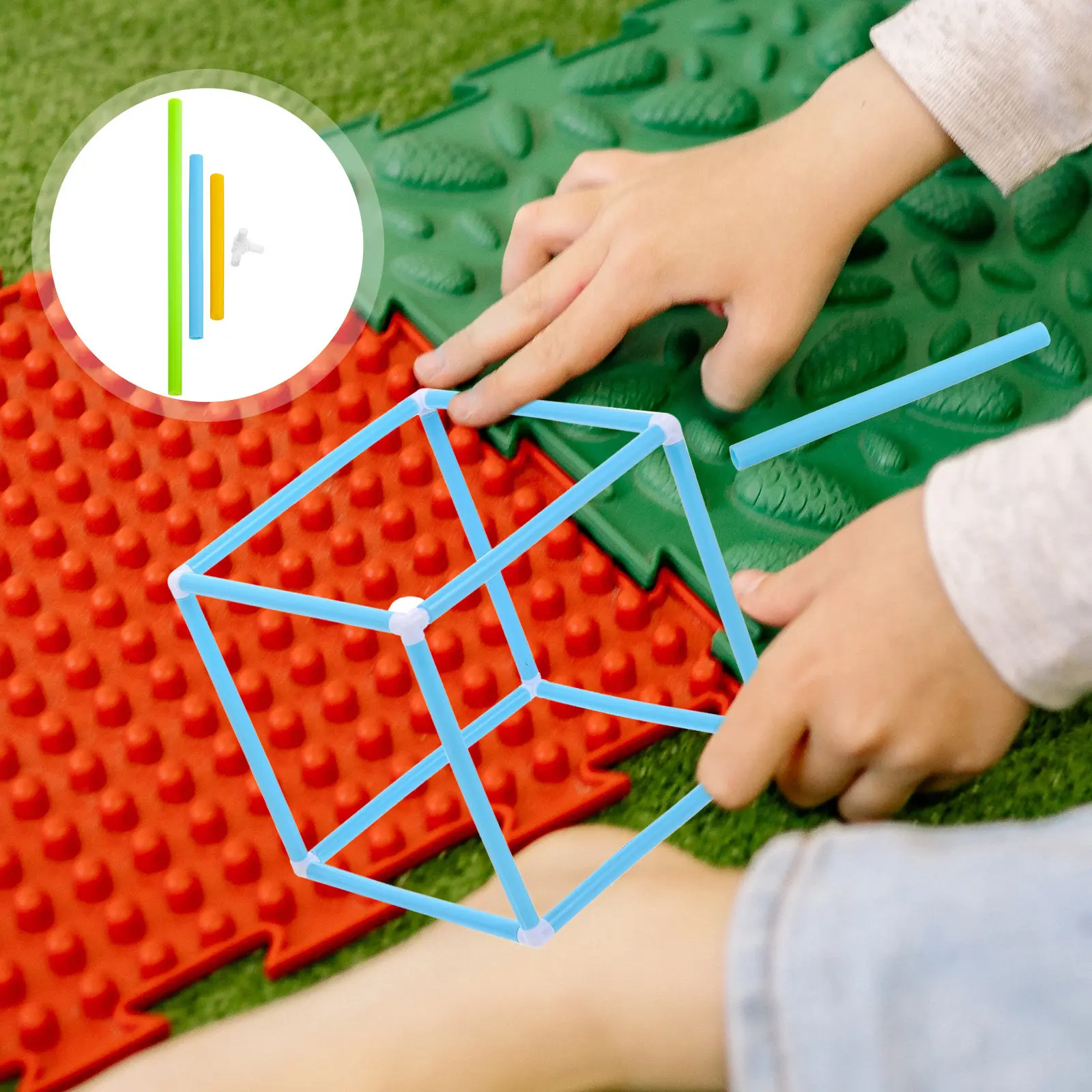 

1Set Frame Structure Construction Set Premium Safe Indoor Educational Building Connector Engineering Blocks for Kids Early