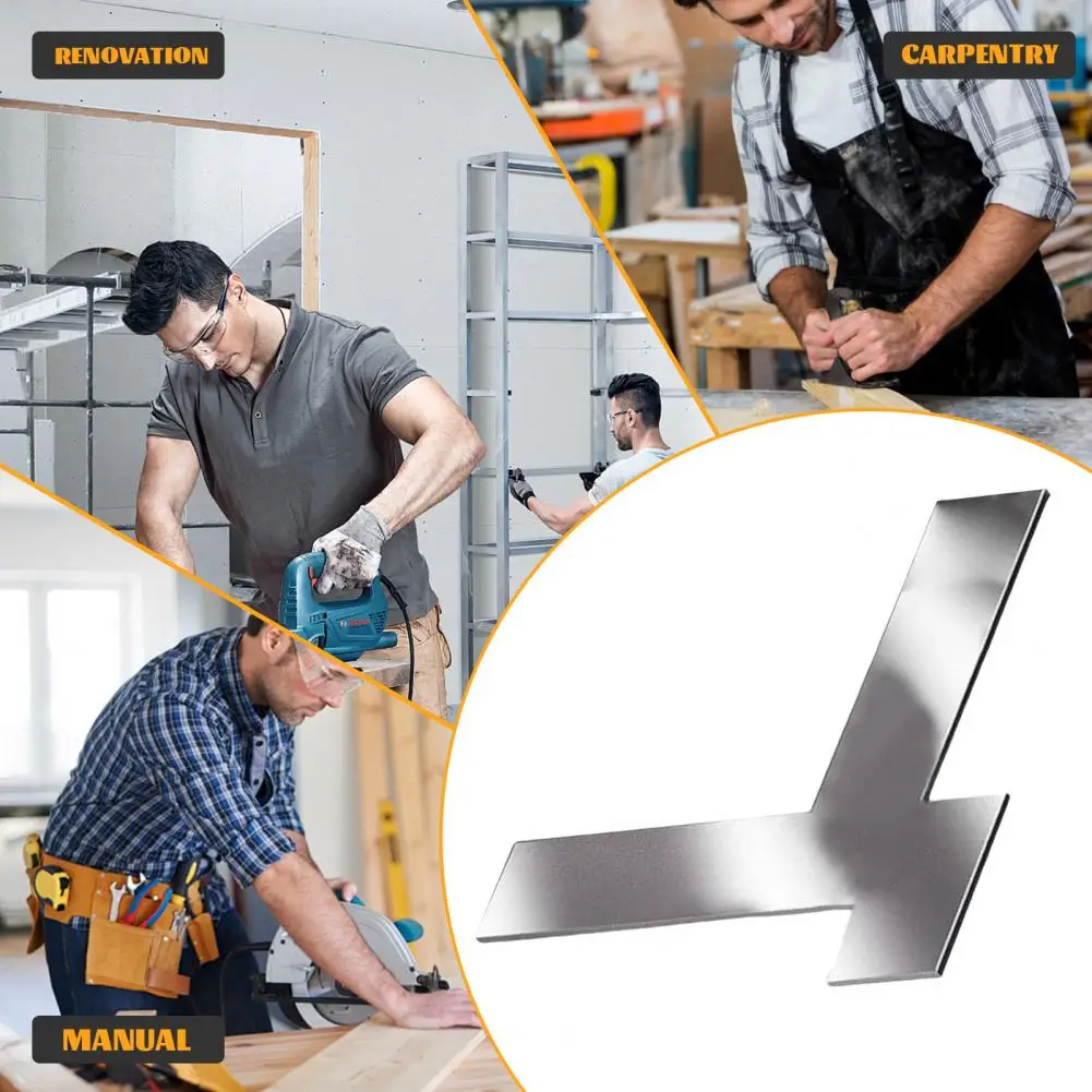 직각 눈금자 고정밀 가장자리 스크래핑 도구 목공 용 직각 장치 다기능 Diy 90도 각도 눈금자