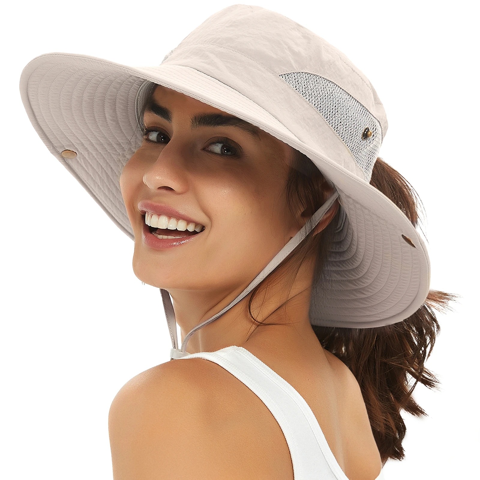 FURTALK Chapeau de soleil pour femme plage été large bord UPF 50+ Protection extérieure pliable lége