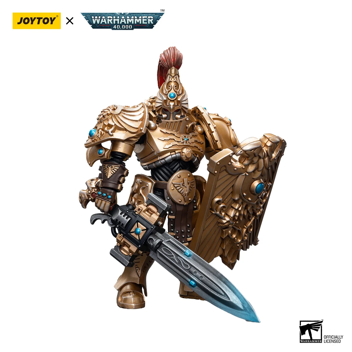 [W magazynie] JOYTOY 1/18 Warhammer 40K figurka Adeptus Custodes Model postaci z Anime chłopców prezent darmowa wysyłka