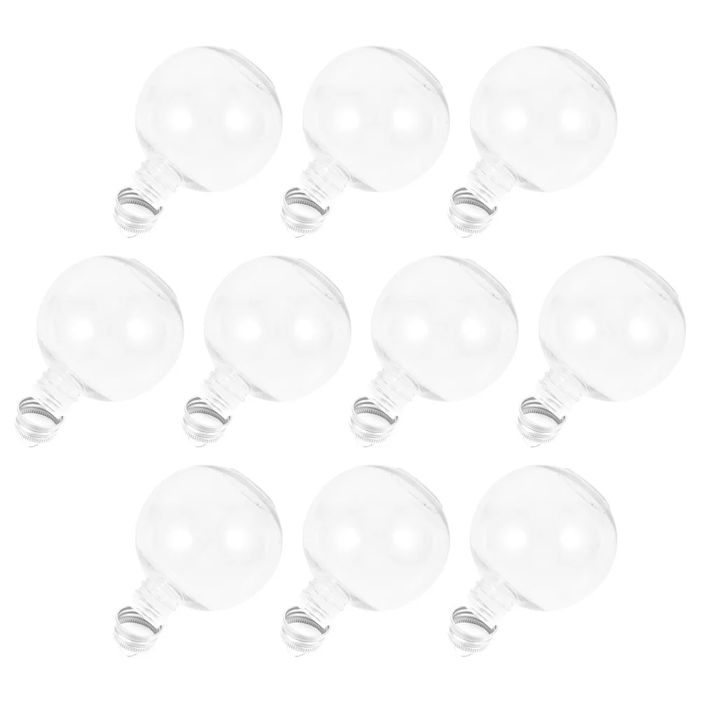 10 Pcs Christmas Spherical with Caps Plastic Beverage Container Water Sealing Cold Milk Lids Coffee