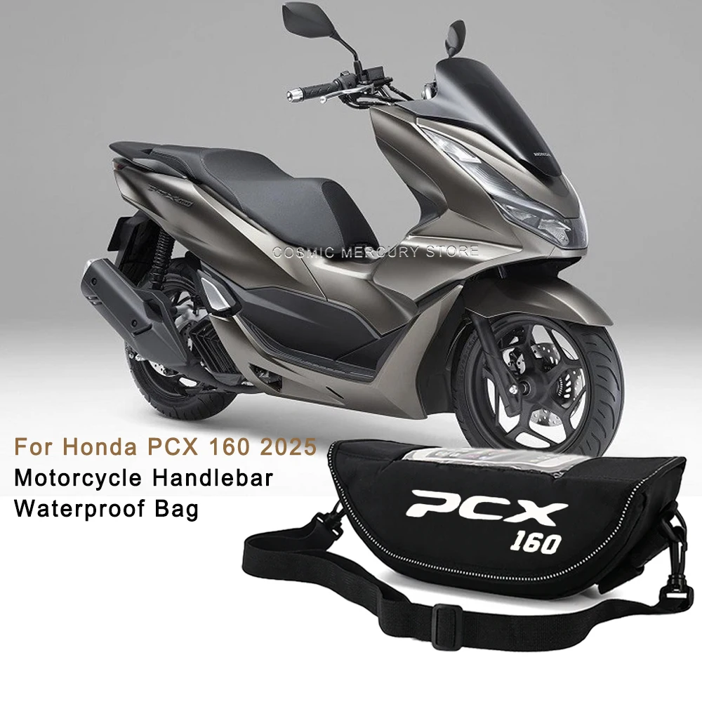 

For Honda PCX 160 2025 NEW Motorcycle Handlebar Travel Bag Motorcycle Waterproof And Dustproof Handlebar Storage Bag