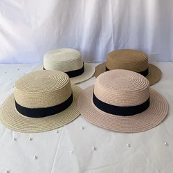 Korean Summer Men's and Women's Top Hats Straw Hats Sunshade Sunscreen Hats Beach Vacation Travel Hat